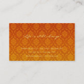 Damask Monogram Professional Visitekaartje (Achterkant)