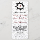 Damask MONOGRAM Trouwprogramma Programmakaart (Voorkant)