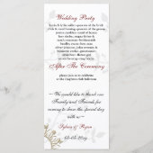 Damask MONOGRAM Trouwprogramma Programmakaart (Achterkant)