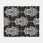  Damask naadloos patroon Fleece Deken (Voorkant (Horizontaal))