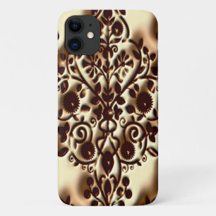 Damask Nouveau Design in Rustic Plastic Case-Mate iPhone Case