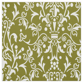 Damask Olive Stof