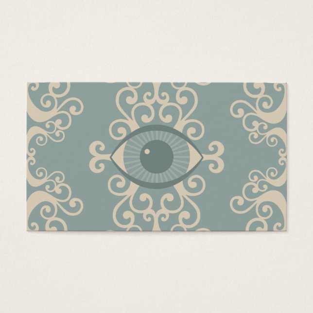 Damask Oogbal Psychische Reader Kaarten Visitekaartjes (Voorkant)