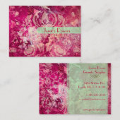 Damask op crimson granite sjabloon visitekaartje (Voorkant / Achterkant)