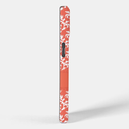 Damask oranje emberglow name Case-Mate iPhone case (Achterkant / Rechts)