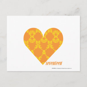 Damask Oranje-Yellow 2 Briefkaart