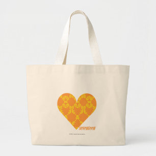 Damask Oranje-Yellow 2 Grote Tote Bag