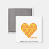 Damask Oranje-Yellow 2 Magneet (Voorkant / Achterkant)