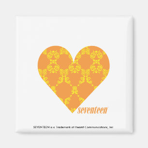 Damask Oranje-Yellow 2 Magneet
