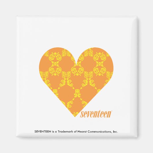 Damask Oranje-Yellow 2 Magneet (Voorkant)