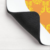 Damask Oranje-Yellow 2 Muismat (Hoek)