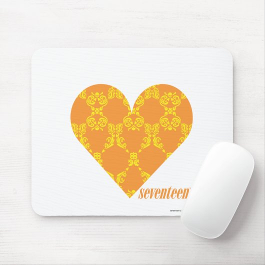 Damask Oranje-Yellow 2 Muismat (Met muis)