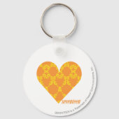 Damask Oranje-Yellow 2 Sleutelhanger (Voorkant)