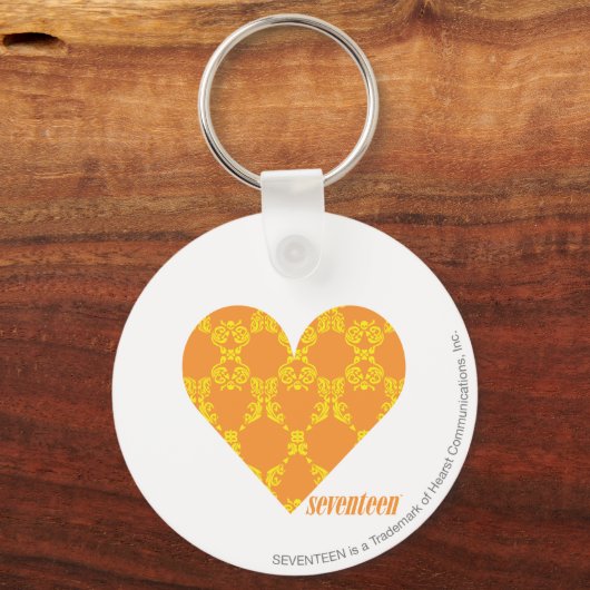 Damask Oranje-Yellow 2 Sleutelhanger (Voorkant)