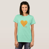 Damask Oranje-Yellow 2 T-shirt (Voorkant volledig)