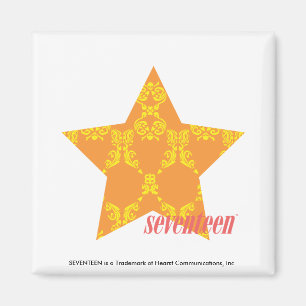 Damask Oranje-Yellow 3 Magneet