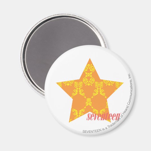 Damask Oranje-Yellow 3 Magneet (Voorkant / Achterkant)