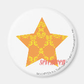 Damask Oranje-Yellow 3 Magneet (Voorkant)