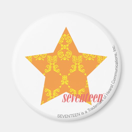 Damask Oranje-Yellow 3 Magneet (Voorkant)