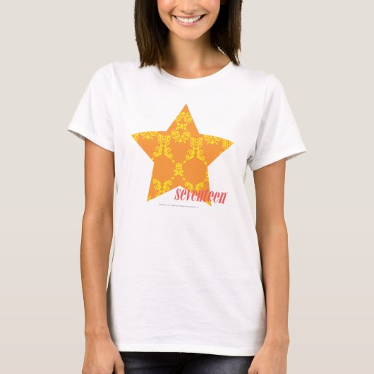 Damask Oranje-Yellow 3 T-shirt (Voorkant)