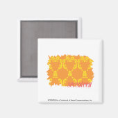 Damask Oranje-Yellow 4 Magneet (Voorkant / Achterkant)