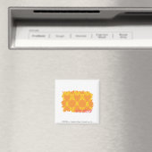 Damask Oranje-Yellow 4 Magneet (Insitu (Vaatwasser))
