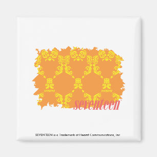 Damask Oranje-Yellow 4 Magneet