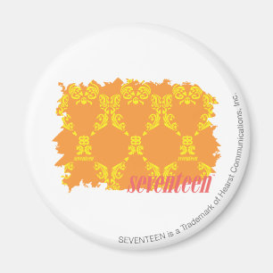 Damask Oranje-Yellow 4 Magneet