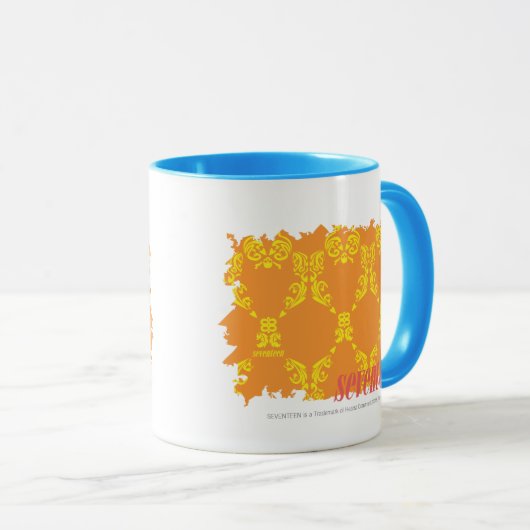 Damask Oranje-Yellow 4 Mok (Voorkant rechts)