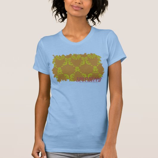 Damask Oranje-Yellow 4 T-shirt (Voorkant)