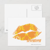 Damask Oranje-Yellow Briefkaart (Voorkant / Achterkant)