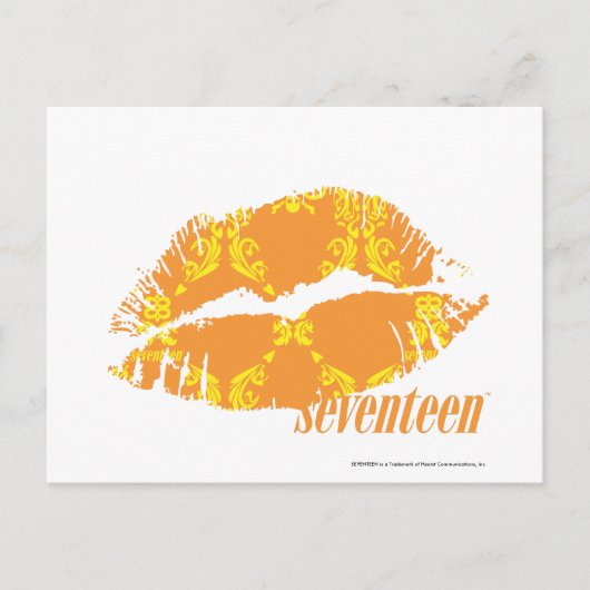 Damask Oranje-Yellow Briefkaart (Voorkant)
