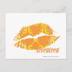 Damask Oranje-Yellow Briefkaart