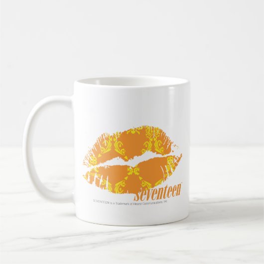 Damask Oranje-Yellow Koffiemok (Links)