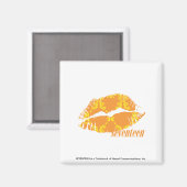 Damask Oranje-Yellow Magneet (Voorkant / Achterkant)