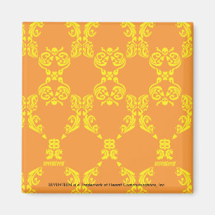 Damask Oranje-Yellow Magneet