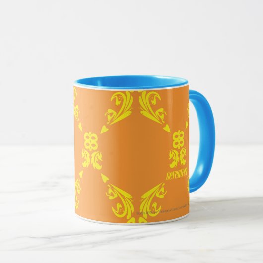 Damask Oranje-Yellow Mok (Voorkant rechts)