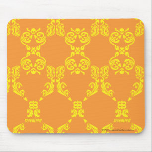 Damask Oranje-Yellow Muismat