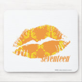 Damask Oranje-Yellow Muismat (Voorkant)