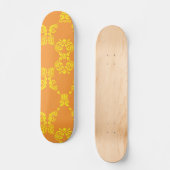 Damask Oranje-Yellow Skateboard (Voorkant)