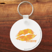 Damask Oranje-Yellow Sleutelhanger (Voorkant)