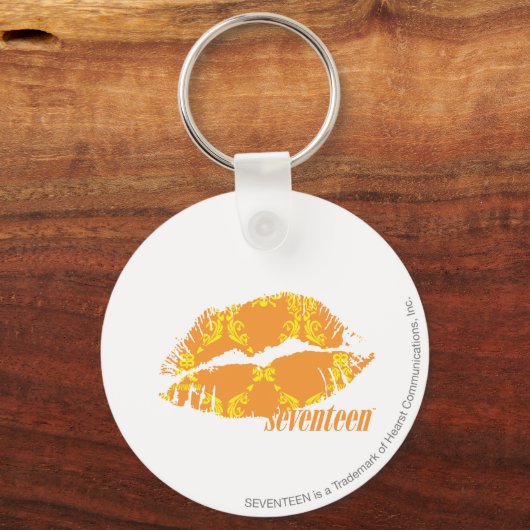 Damask Oranje-Yellow Sleutelhanger (Voorkant)