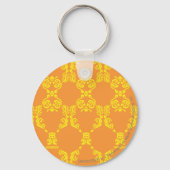 Damask Oranje-Yellow Sleutelhanger (Voorkant)