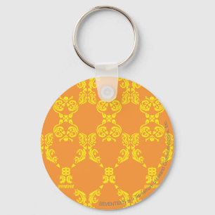 Damask Oranje-Yellow Sleutelhanger