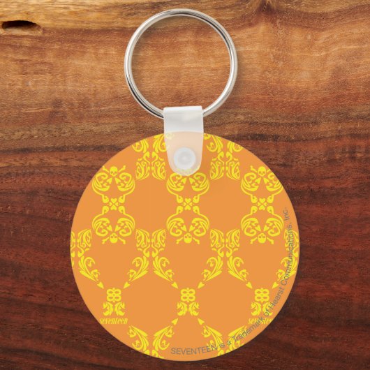 Damask Oranje-Yellow Sleutelhanger (Voorkant)