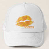 Damask Oranje-Yellow Trucker Pet (Voorkant)