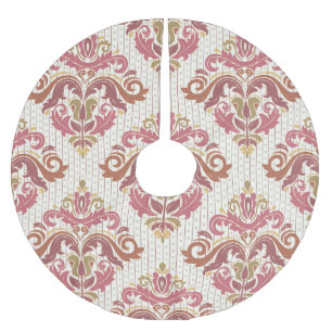 Damask oriënteert kleurrijke vintage. kerstboom rok