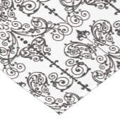 Damask Ornament zwart + je rug. Medium Tafelloper (Hoek)