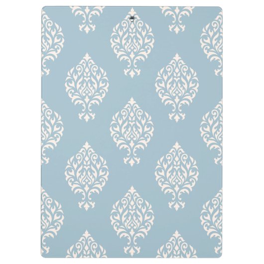Damask Ornamental Pattern Cream on Blue Klembord (Achterkant)