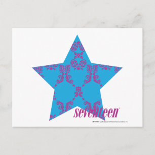 Damask Paars-Aqua 2 Briefkaart